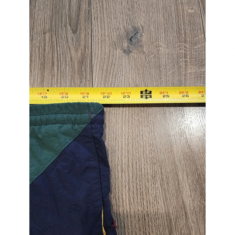 Vintage 90s Nautica Swim Trunks Men's Large Colorblock Striped Board Shorts Navy